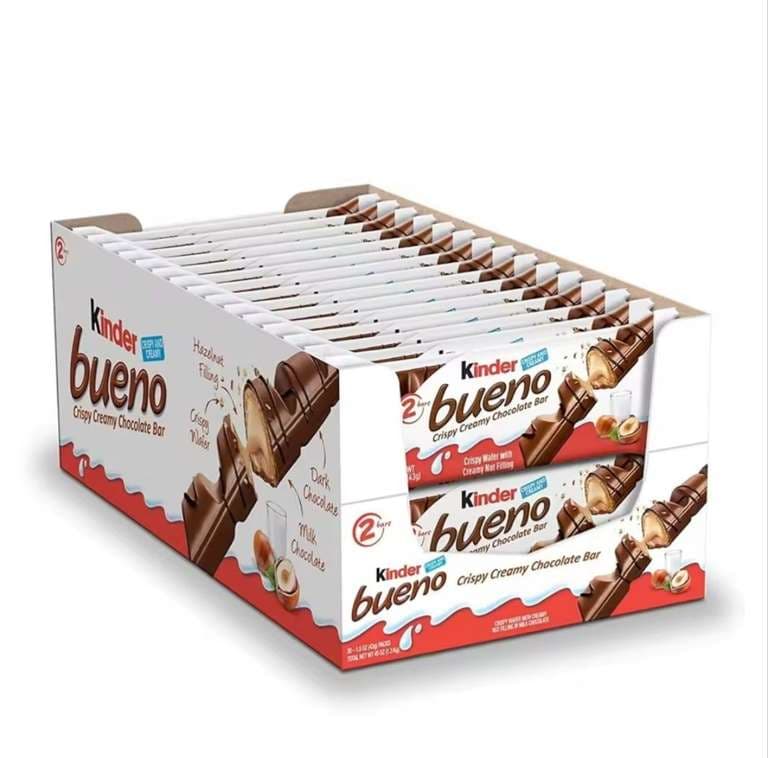 60 barritas Kinder Bueno Chocolate con leche y crema de avellanas 60