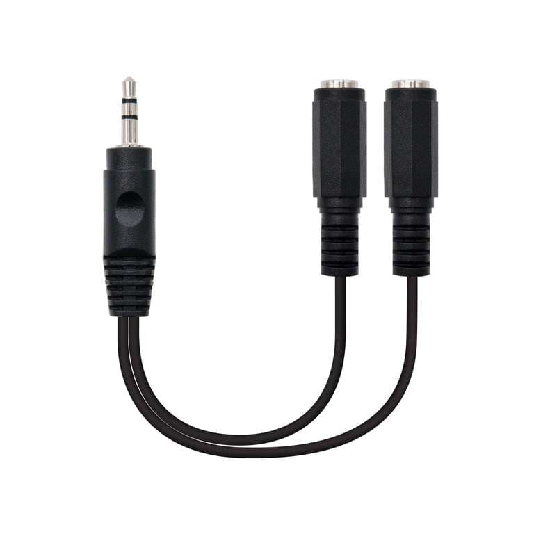 Cable Audio Jack 3.5 Divisor (1M a 2H) 15cm - Nanocable