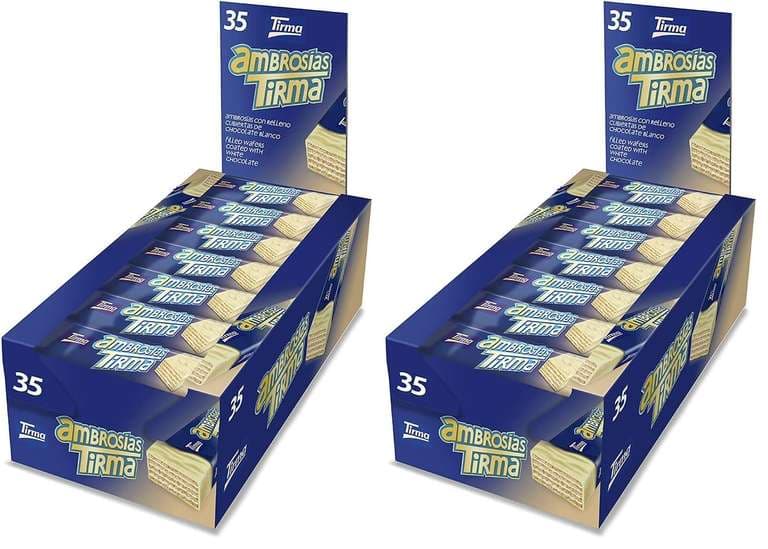 Tirma Paquete de 2 Ambrosía Cubierta de Chocolate Blanco