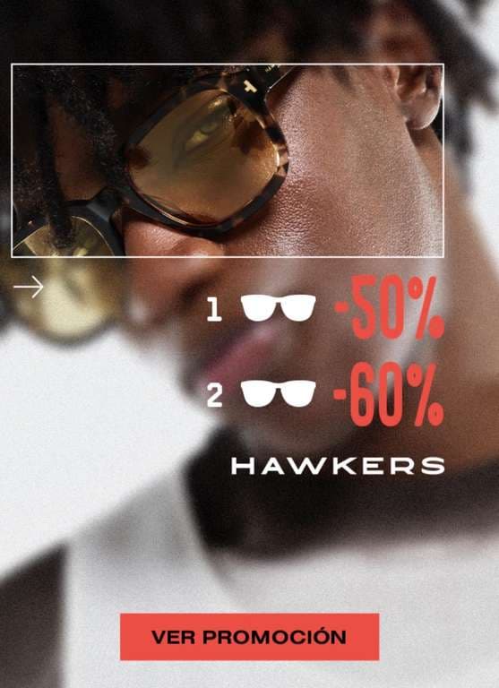 1 par de gafas al 50% y 2 o más al 60%
